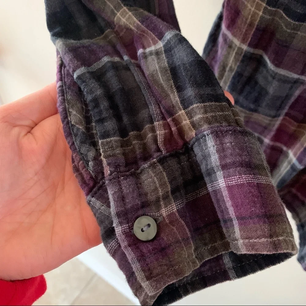 Converse one star long sleeve plaid shirt size medium - Picture 5 of 8